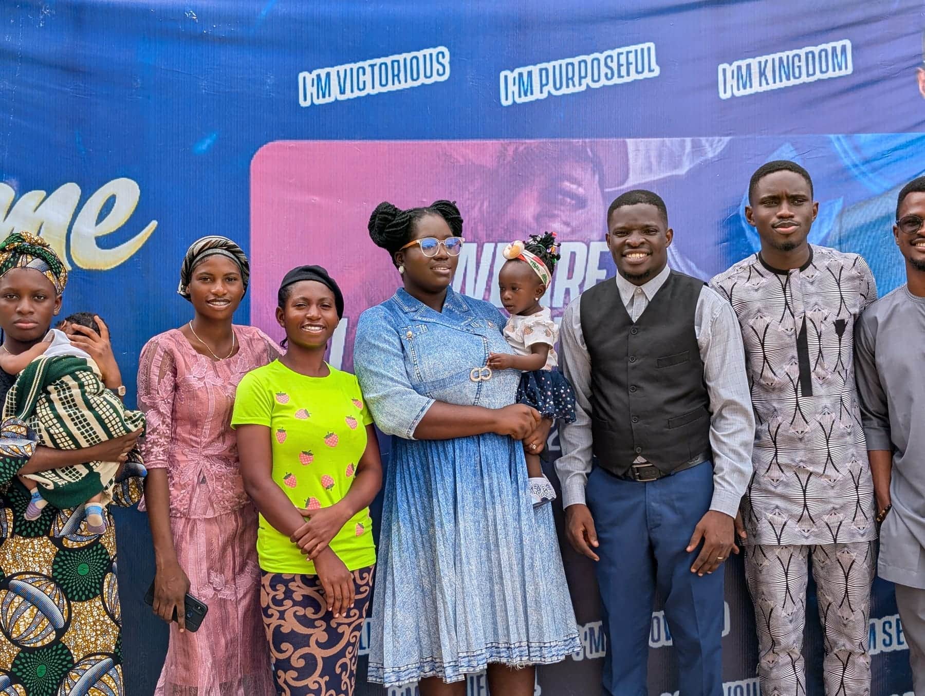 Families of the BLCN congregation gathered for a photograph after service