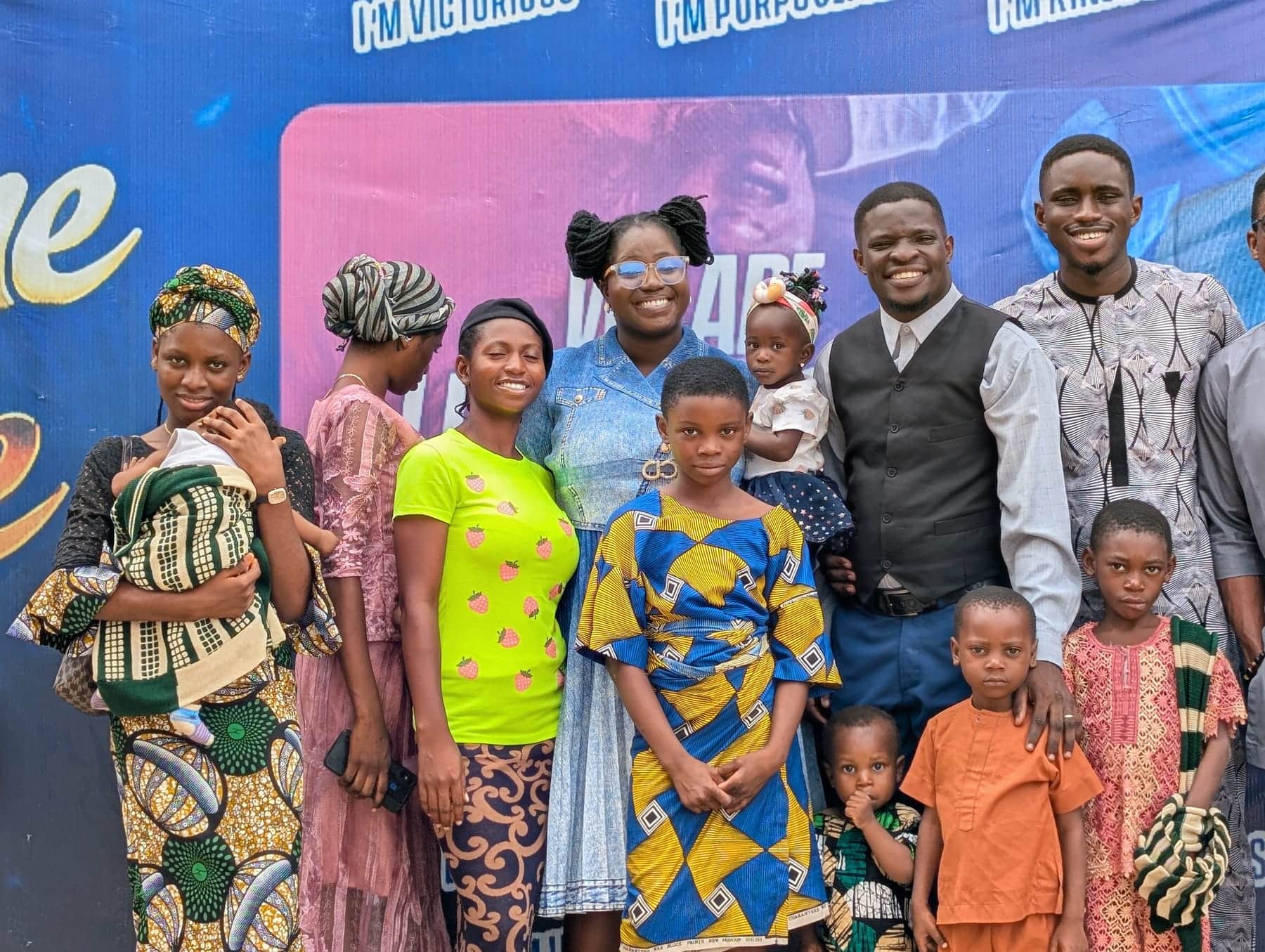 The BLCN church family, young and old, photographed together after a service