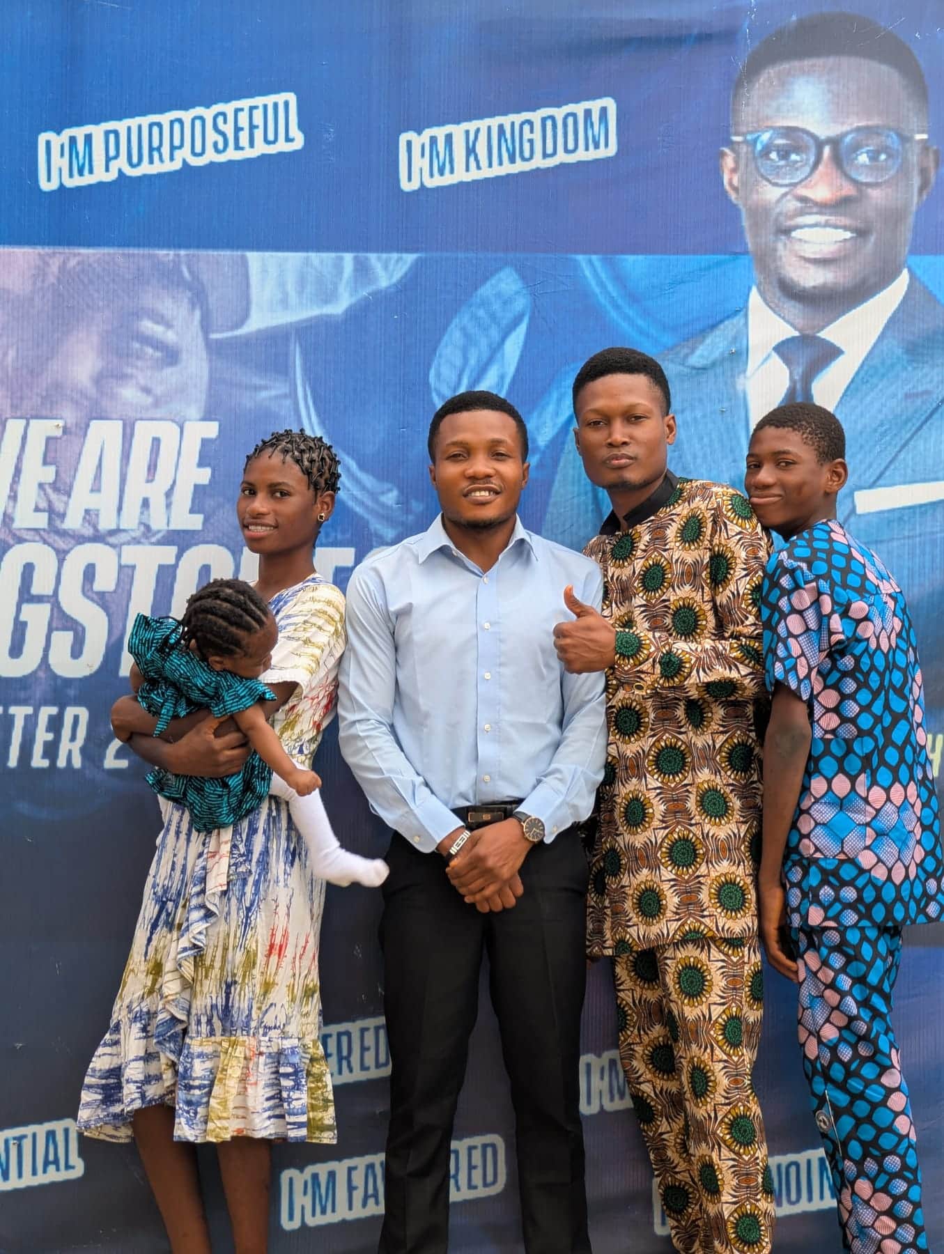 Members of the BLCN family after a Sunday service